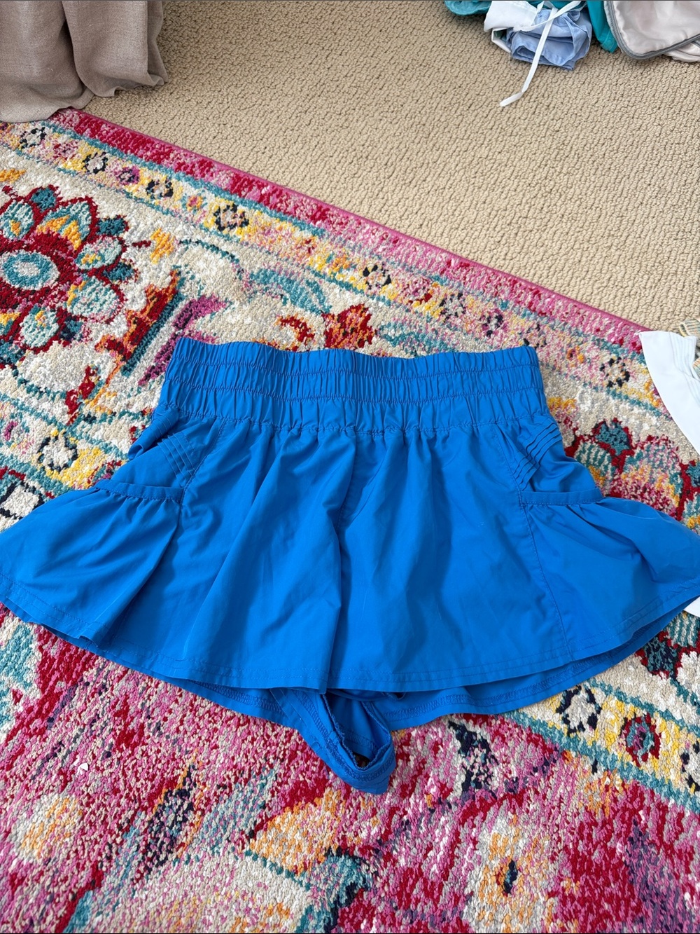 Cobalt Blue Free People Movement get your flirt on shorts